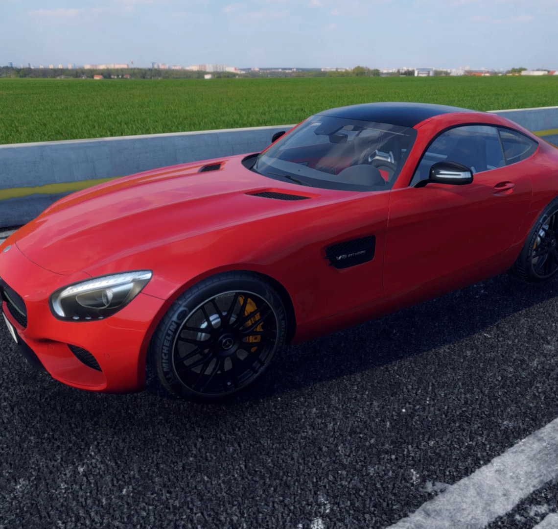 Red Mercedes AMG GT